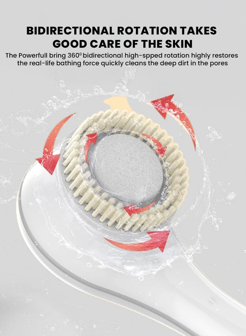 BOMIDI Electric   Shower   Brush,  6-in-1   functionality,   IPX7   Waterproof   design,   Rechargeable, EB01-white - Image 4