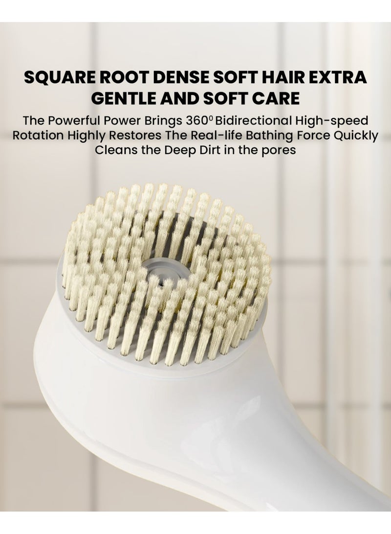 BOMIDI Electric   Shower   Brush,  6-in-1   functionality,   IPX7   Waterproof   design,   Rechargeable, EB01-white - Image 2