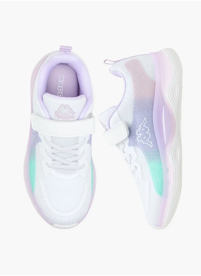 كابا Girls' Logo Print Sports Shoes with Hook and Loop Closure