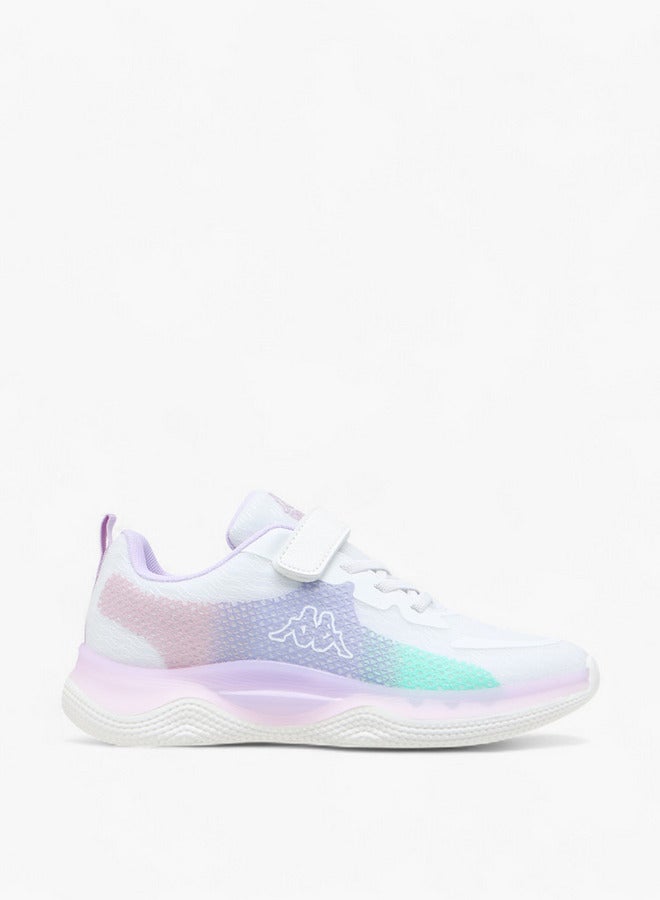 Kappa Girls' Logo Print Sports Shoes with Hook and Loop Closure  - Image 3