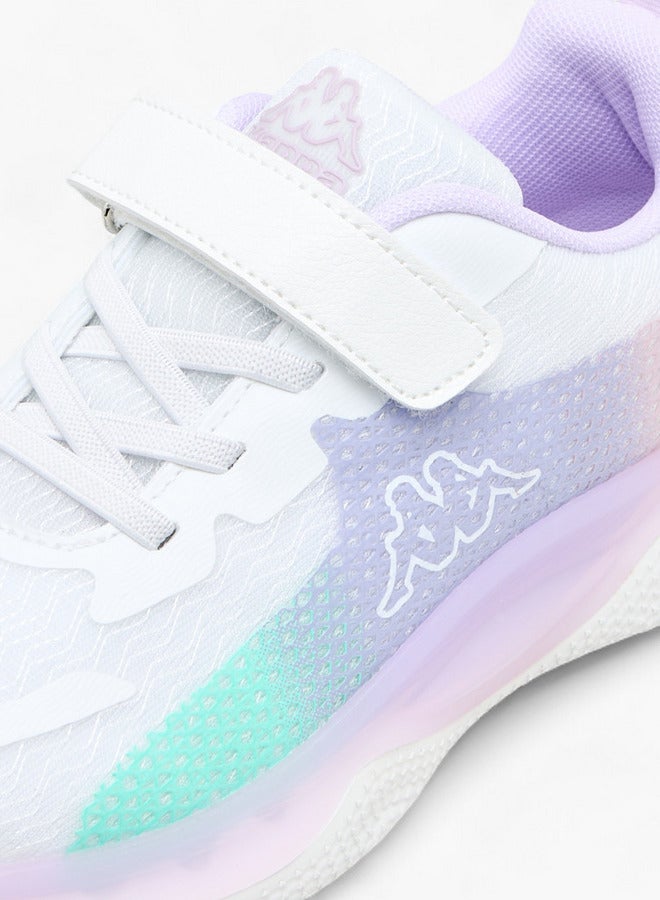 Kappa Girls' Logo Print Sports Shoes with Hook and Loop Closure  - Image 4