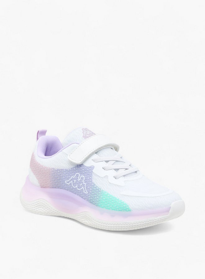 Kappa Girls' Logo Print Sports Shoes with Hook and Loop Closure  - Image 2