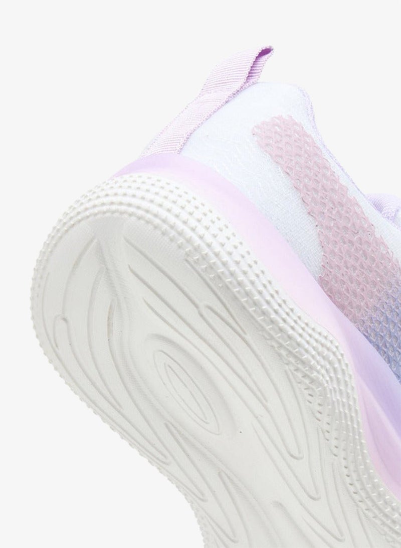 Kappa Girls' Logo Print Sports Shoes with Hook and Loop Closure - Image 5