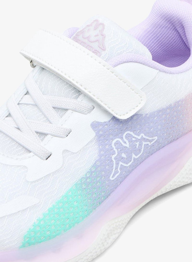 Kappa Girls' Logo Print Sports Shoes with Hook and Loop Closure - Image 4