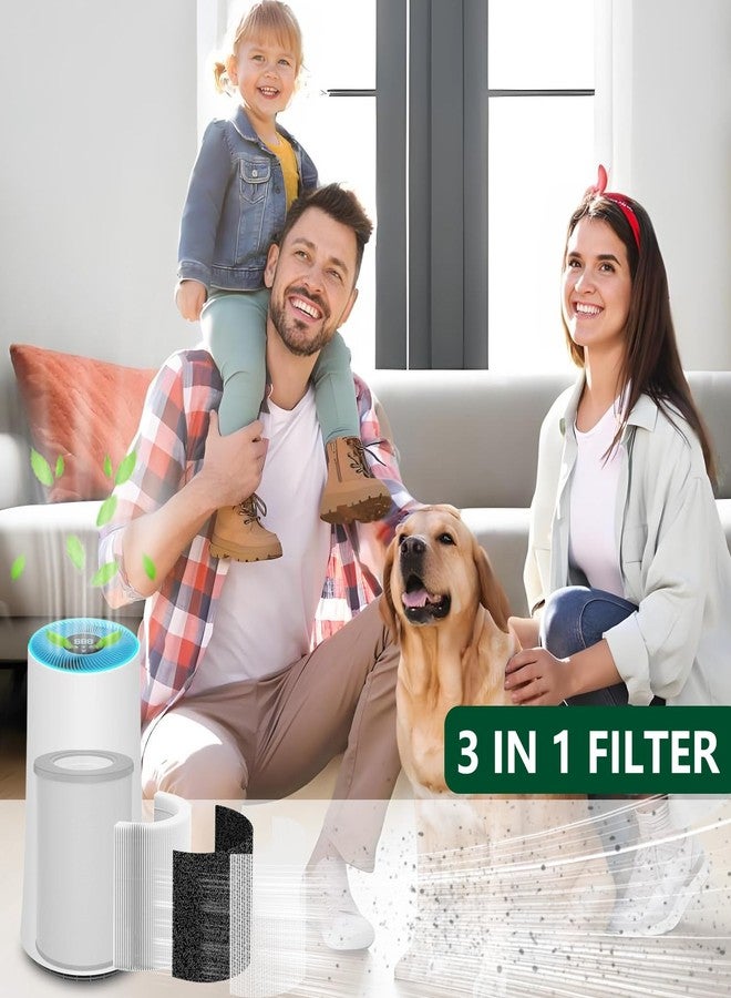 CHNPOFNT 1 PACK Replacement Filter Compatible with PURITIX HPA450 Air Purifier, 2-IN-1 H13 4-Stage Filtration High-efficiency Activated carbon。 - Image 3