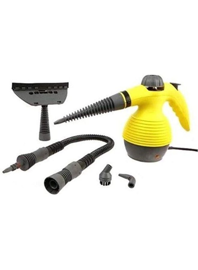 منظف بخار محمول – جهاز بخار متعدد الاستخدام بضغط عالي مع 10 قطع، تنظيف عميق بدون مواد كيميائية للسجاد والستائر والنوافذ والأرضيات ومقاعد السيارة – أصفر/أسود/أبيض - Image 4