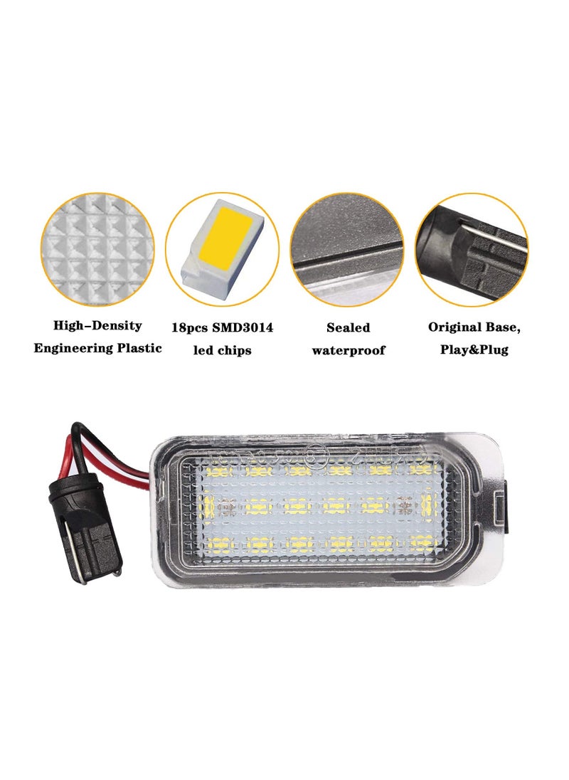 Loquat 18 SMD Bulb Number Plate Lights, 2PCS Bright LED License Plate Lamps LED License Plate Light Lamps Car LED SMD Bulbs for F-ord Fiesta Focus C-Max Mondeo Galaxy S-Max Kuga J-Aguar XJ XF 542119 - Image 4