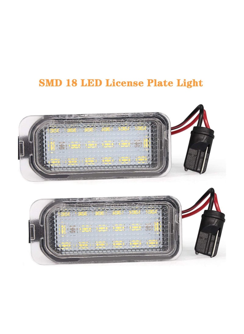 Loquat 18 SMD Bulb Number Plate Lights, 2PCS Bright LED License Plate Lamps LED License Plate Light Lamps Car LED SMD Bulbs for F-ord Fiesta Focus C-Max Mondeo Galaxy S-Max Kuga J-Aguar XJ XF 542119 - Image 3