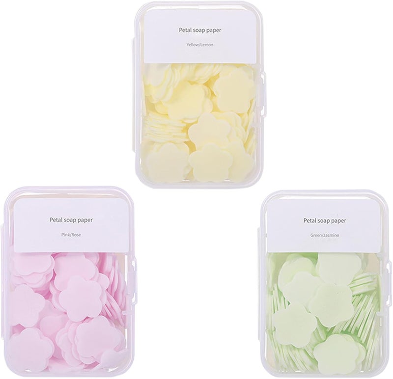 Iensen 300pcs Portable Hand Washing Soap Sheets, Scented Mini Soap Sheets, Disposable Soluble Soap for Outdoor Travel, Camping, Hiking (Mix) - Image 1
