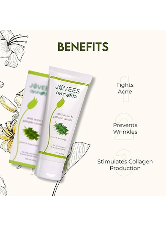 Herbal Anti Acne & Pimple Cream | Oily, Sensitive & Acne Prone Skin | Removes Pimple/Removes Dark Spots 60G