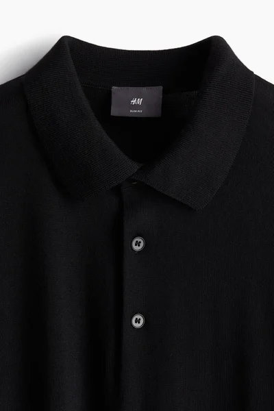 H&M Slim Fit Wool Polo Shirt