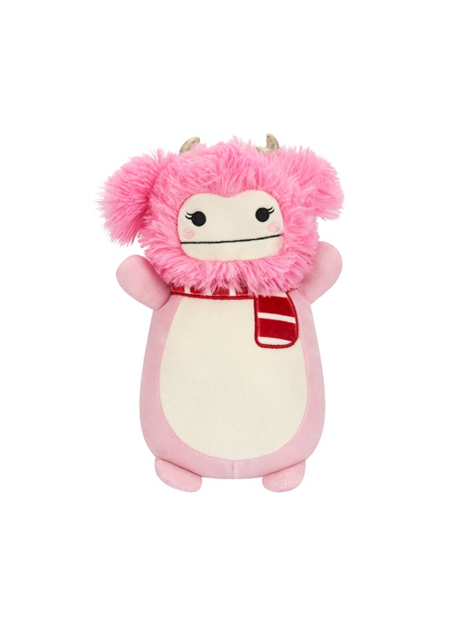 Squishmallows 14 inch Pink Bigfoot w/Scarf HugMee , Officially Licensed Kellytoy Plush Toy, Colorful Soft Toy, Gift for Kids, Girls & Boys Washable Squishy Stuff Toy Multicolor All Age  - Image 1
