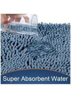 Arabest Bathroom Rugs, Machine Washable Bathroom Floor Mat with Non-Slip Bottom, Bath Carpet for Bathroom(Blue)  - Image 3
