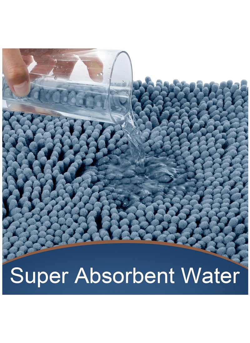 Arabest Bathroom Rugs, Machine Washable Bathroom Floor Mat with Non-Slip Bottom, Bath Carpet for Bathroom(Blue)  - Image 3