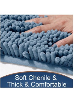 Arabest Bathroom Rugs, Machine Washable Bathroom Floor Mat with Non-Slip Bottom, Bath Carpet for Bathroom(Blue)  - Image 4