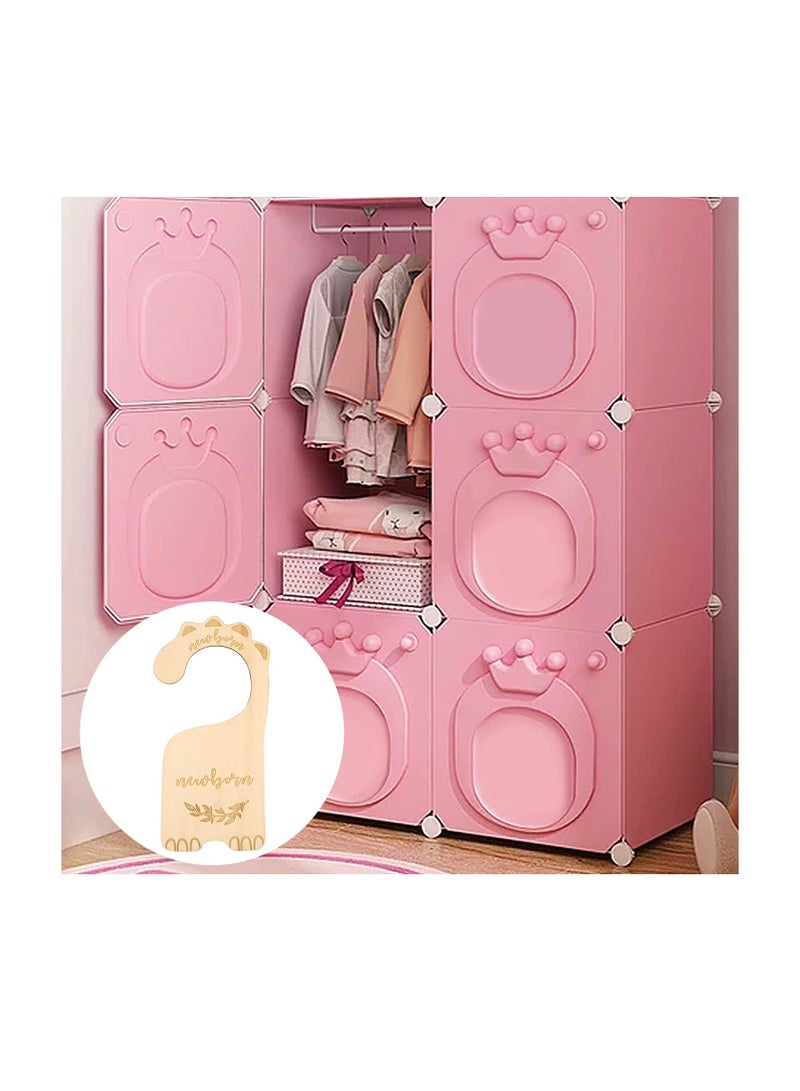 Excefore Wooden Baby Closet Dividers, 7 Pcs Baby Closet Size Divider, Baby Cloth Organizers Baby Clothes Sorting Tags, from Newborn Infant to 24 Months, Boy Girl Nursery Decor - Image 3