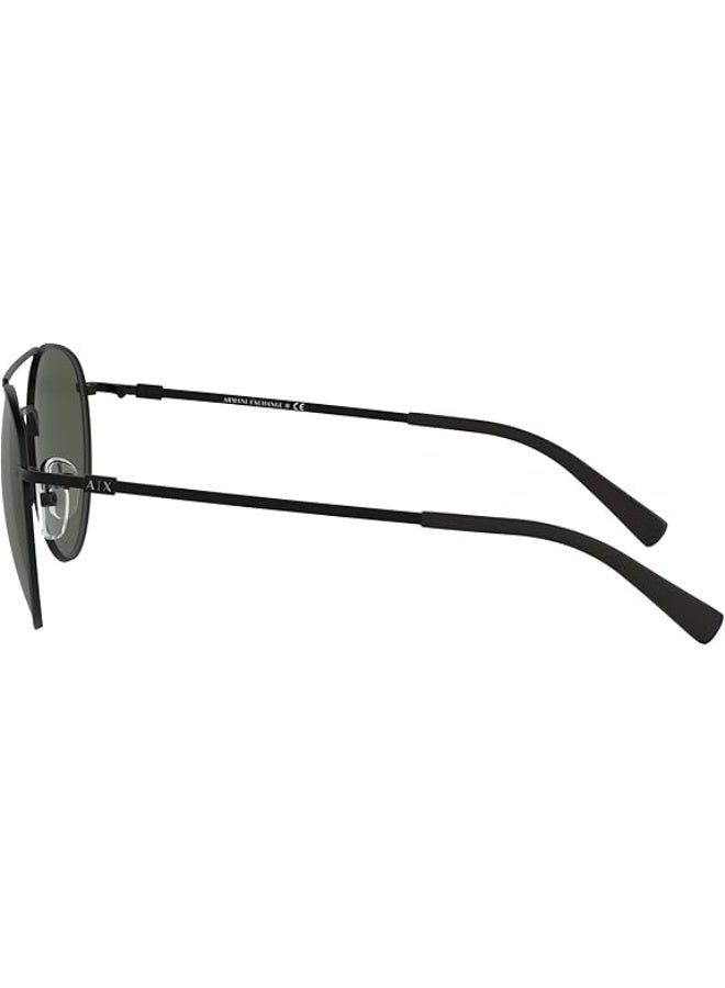ارماني اكسشينج ARMANI EXCHANGE AX2028S 6063/71 53 نظارة شمسية دائرية للجنسين - أسود مطفي وأخضر - Image 2