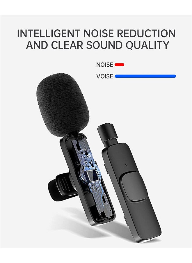 SHOPI - Wireless Lavalier Microphone for Type-C, Plug & Play Lapel Clip-on Mini Mic for gaming Video Recording - Noise Reduction Bluetooth - Image 1