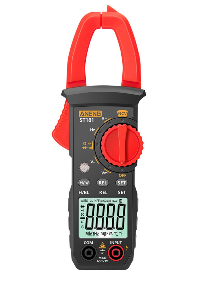 ST181 4000 Counts Digital AC Current Clamp Meter 400A Automatic Range Multimeter with Backlight Voltage Meter Clamp Gauge NCV Test Clamp Ammeter Universal Meter Tester Measuring