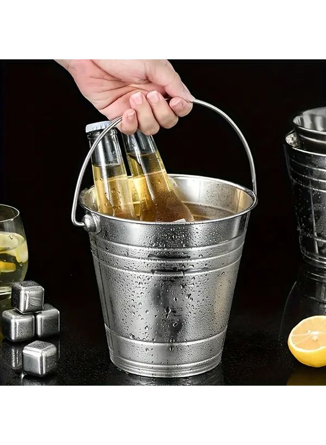 1 2 Golden Ice Bucket 101 44oz Stainless Steel Portable Ice Cube Container Wine Champagne Beer Party Bar Tools for Summer Club Drinks - Image 3