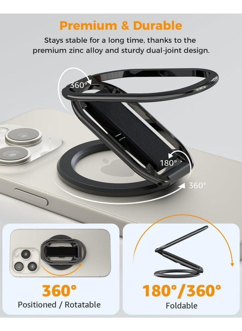 مقبض هاتف MagSafe لحامل MagSafe المتوافق مع حلقة الإصبع MagSafe، حزام حامل حلقة الهاتف 4 في 1 لسلسلة iPhone 16/15/14/13/12 من MagSafe - Image 5