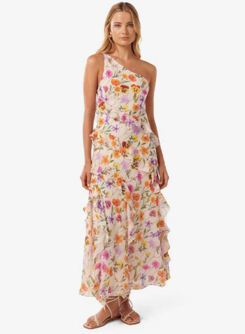 forever new Belle One Shoulder Ruffle Maxi Dress - Image 1
