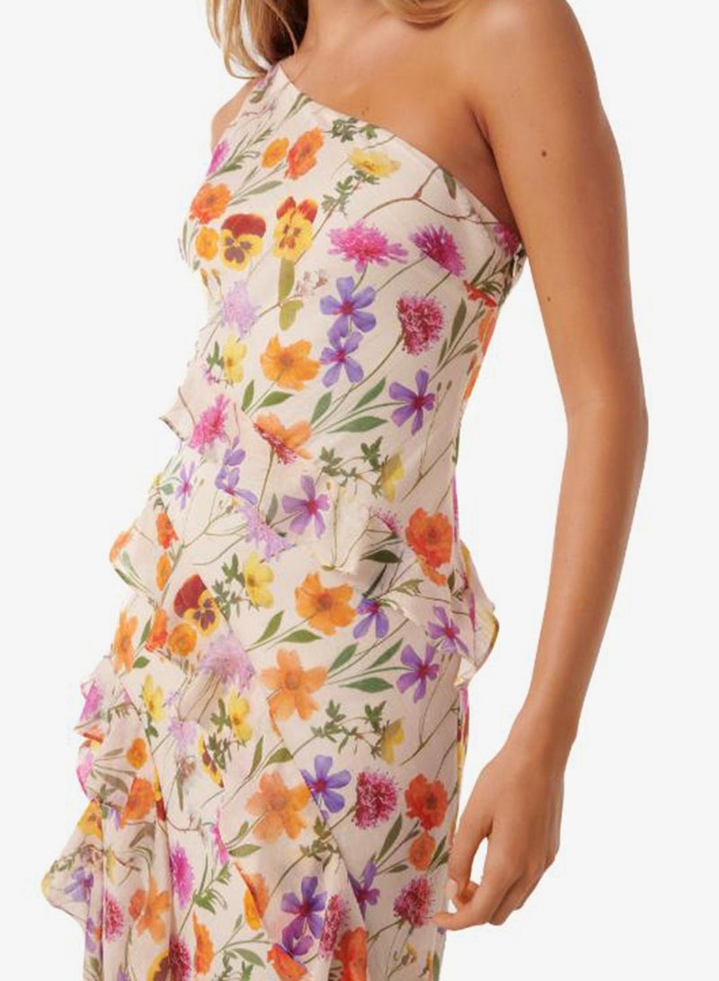 forever new Belle One Shoulder Ruffle Maxi Dress - Image 4