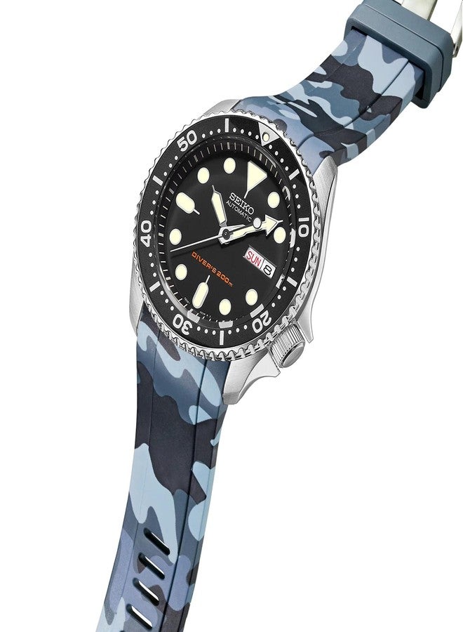 Crafter Blue سوار ساعة بديل من المطاط الناعم ذو طرف منحني من Crafter Blue CB10/CB10-F لساعات Seiko Skx/SRPDxx /5 Sports / 5 GMT - Image 2