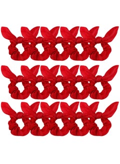 Ondder Ondder Hair Scrunchies Set  15 Pcs Cute Bow Scrunchies Elastic Hair Ties  Ponytail Holders for Women Girls  Kids  Red 