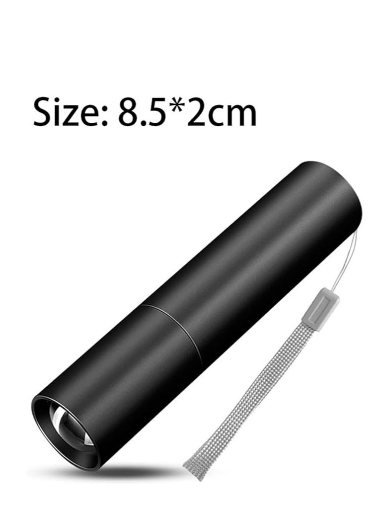 Flashlight Rechargeable Mini Bright LED Flashlight 3 Lighting Modes Waterproof Flashlight Telescopic Powerful Flashlight Outdoor Zoom Portable - Image 3