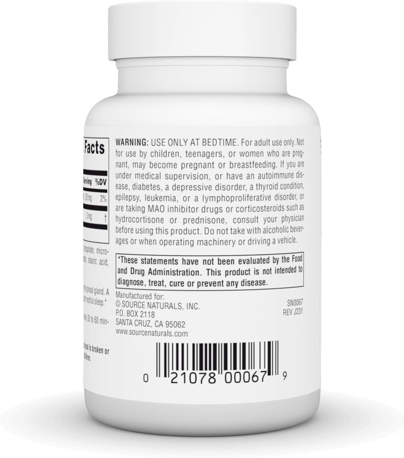 Source Naturals Time Released Melatonin 3 mg  240 Time Release Tablets - Image 3