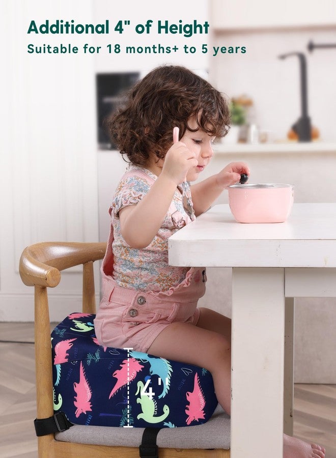 Babelio Ergo-Designed Booster Seat for Kitchen Chair, Promote Proper Upright Posture, Toddler Booster Seat for Dining Table, Removable & Washable Cover, Blue Dinosaur - Image 3