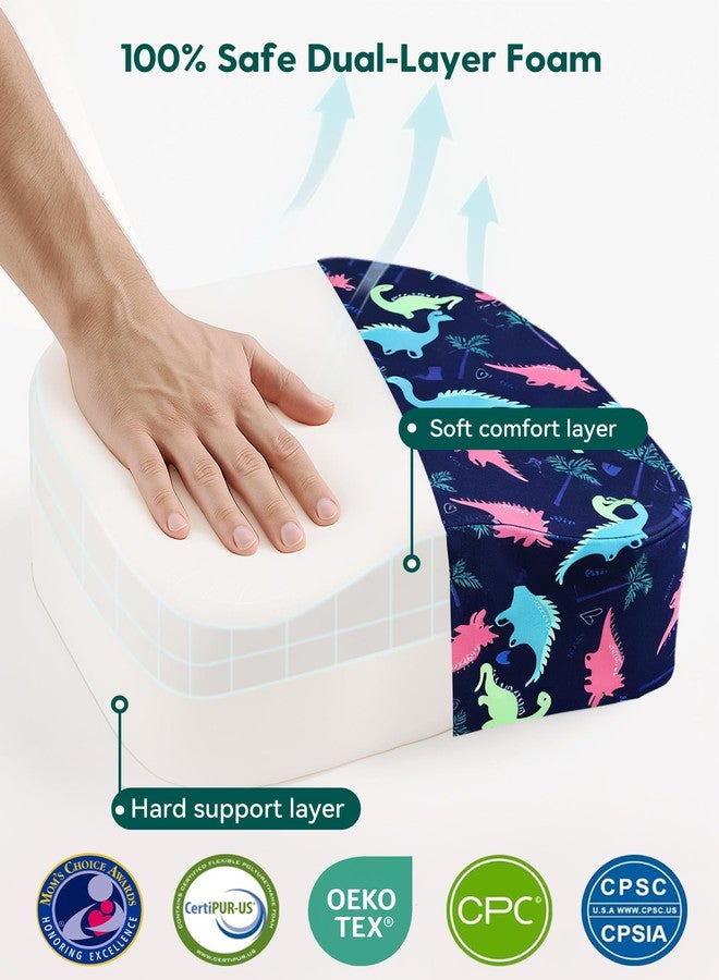 Babelio Ergo-Designed Booster Seat for Kitchen Chair, Promote Proper Upright Posture, Toddler Booster Seat for Dining Table, Removable & Washable Cover, Blue Dinosaur - Image 4