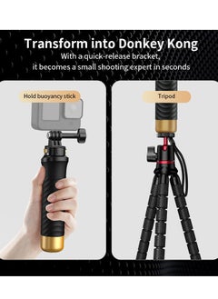 PULUZ Quick Release Floating Handle Hand Grip, Waterproof Mount Hand Grip for Action Camera Compatible with GoPro 13 12 11 10 9, Insta360, DJI Osmo Action Cameras  - Image 4