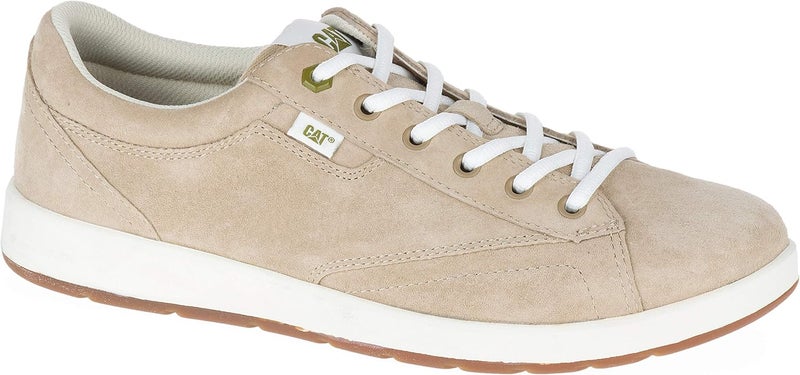 CATERPILLAR Beige Leather Lace-Up Sneakers - Image 1