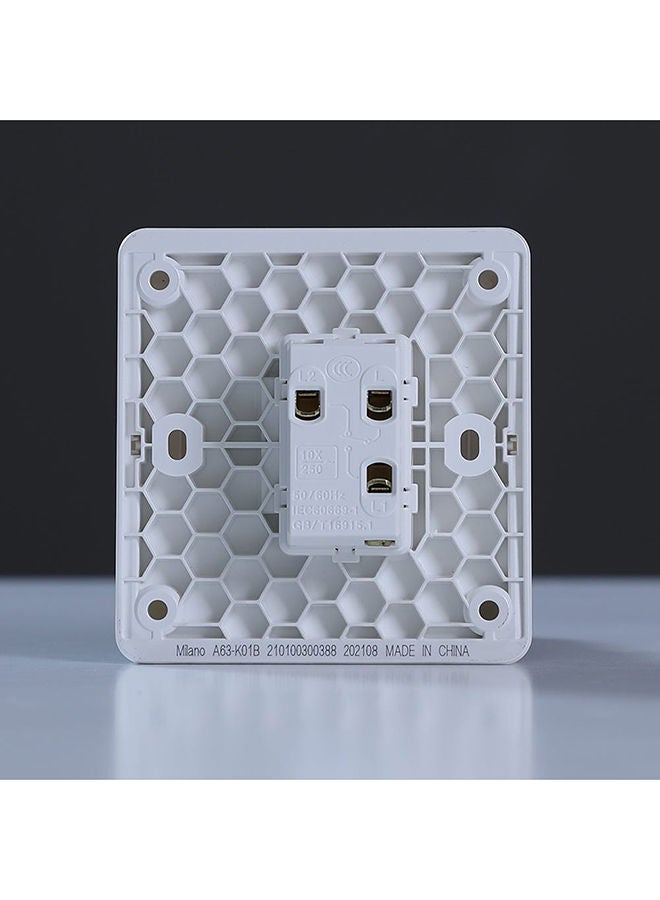 milano 10A 1 Gang 2 Way Switch Made With Polypropylene Electrical Switches, Sockets, Outlets For Home Appliance White - Image 4