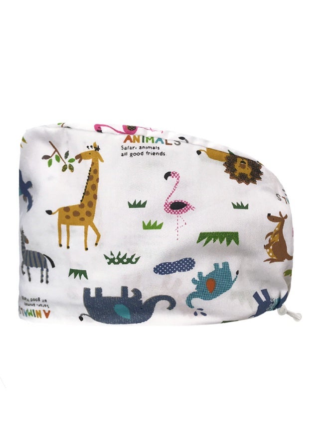 NIBEMINENT Scrub Caps Dust Proof Cap Nursing Work Hats  Cotton Women Men Veterinary Dental Clinic Chef Cooking Hats