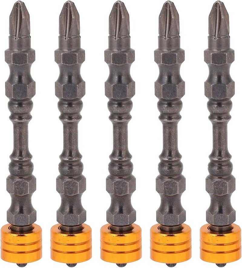 5Pcs 65mm Alloy Steel Magnetic D Type Screwdriver Bit Set for Power Tools - Image 2