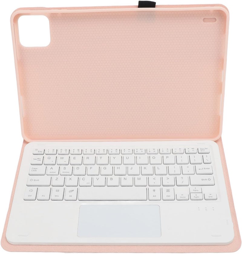 Pad 6 6 Pro 11 Inch 2023 Keyboard Case Stylish Protective Cover with Removable Keyboard, for Tablet Users PU Stand Cover (Pink) - Image 1