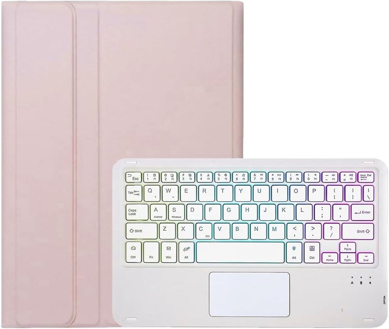 Pad 6 6 Pro 11 Inch 2023 Keyboard Case Stylish Protective Cover with Removable Keyboard, for Tablet Users PU Stand Cover (Pink) - Image 5