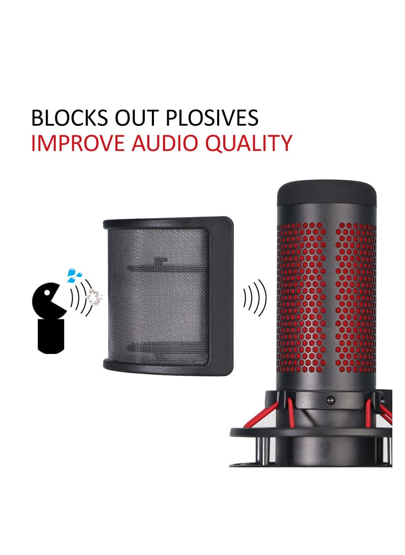 SYOSI - Microphone Windscreen Cover, Compatible with Hyperx Quadcast S Usb Gaming Microphone By Youshares, Reduces the Plosive, Pops, Breath Sounds, Easy To Set Up(1 Pack) - Image 1