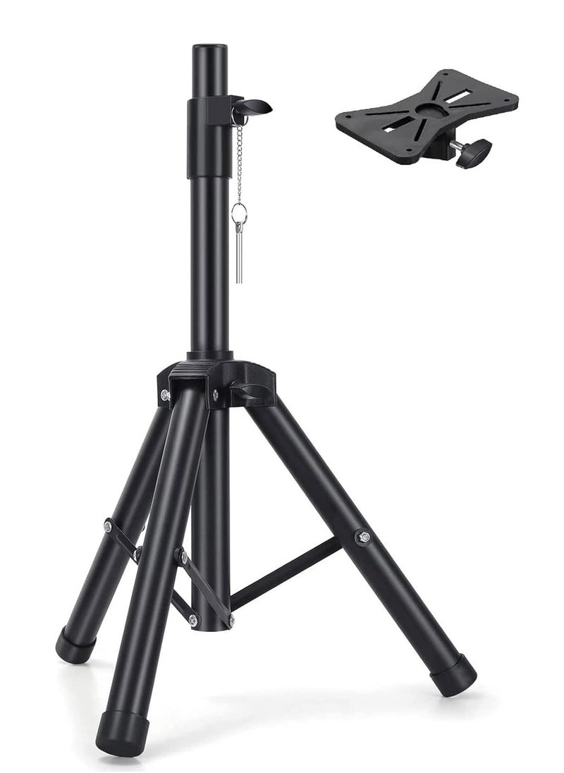 Mike Music Adjustable Heavy-Duty Speaker Stand, 112 cm Max Height, Supports Up to 45KG, Durable Metal Tripod Base  - Image 1
