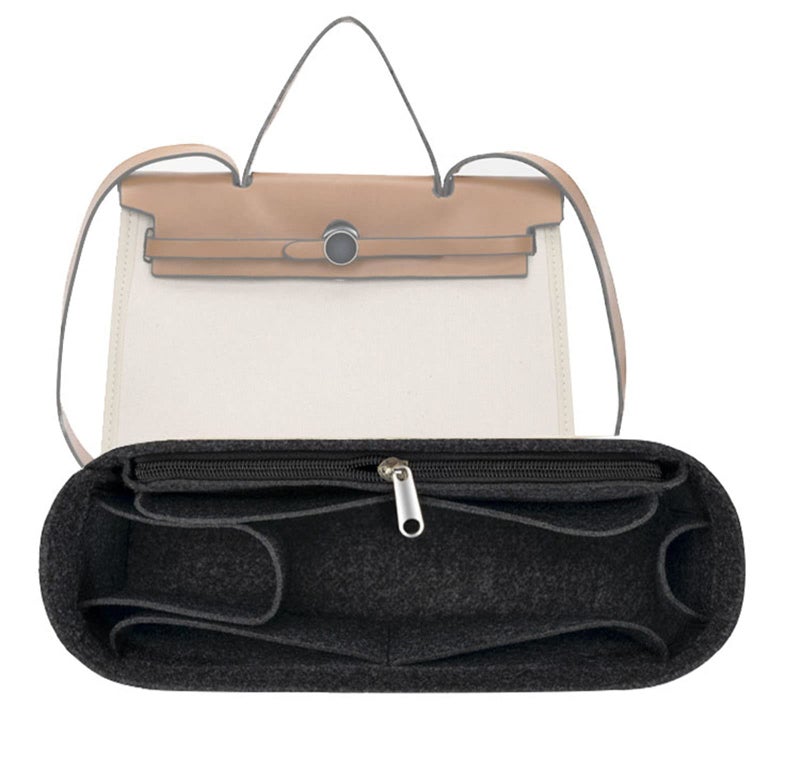 Lckaey Handbag insert Organizer for Herbag organizer 39 bags Purse 1011darkgrey-37.5 * 13 * 17cm - Image 1