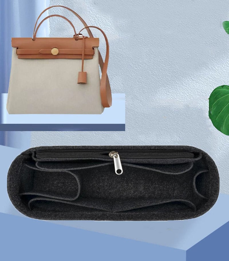 Lckaey Handbag insert Organizer for Herbag organizer 39 bags Purse 1011darkgrey-37.5 * 13 * 17cm - Image 5