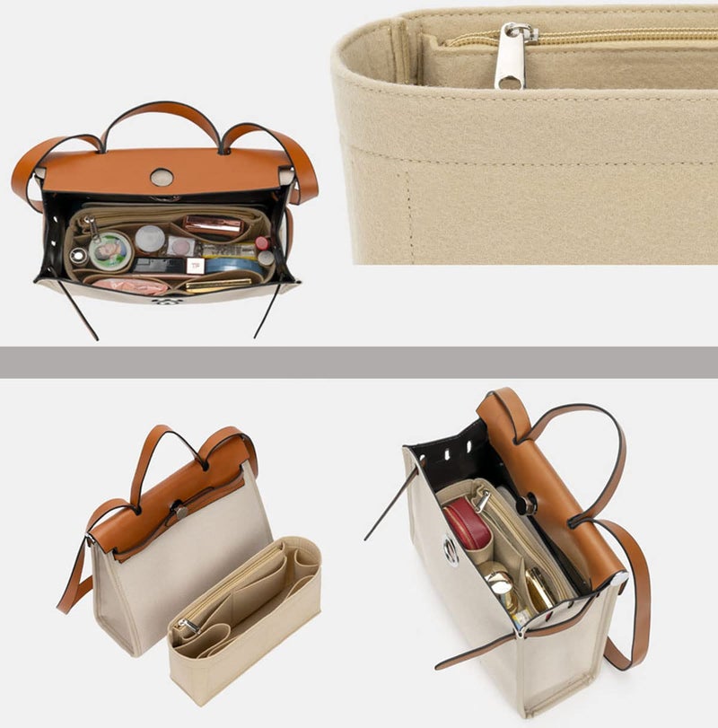 Lckaey Handbag insert Organizer for Herbag organizer 39 bags Purse 1011darkgrey-37.5 * 13 * 17cm - Image 4