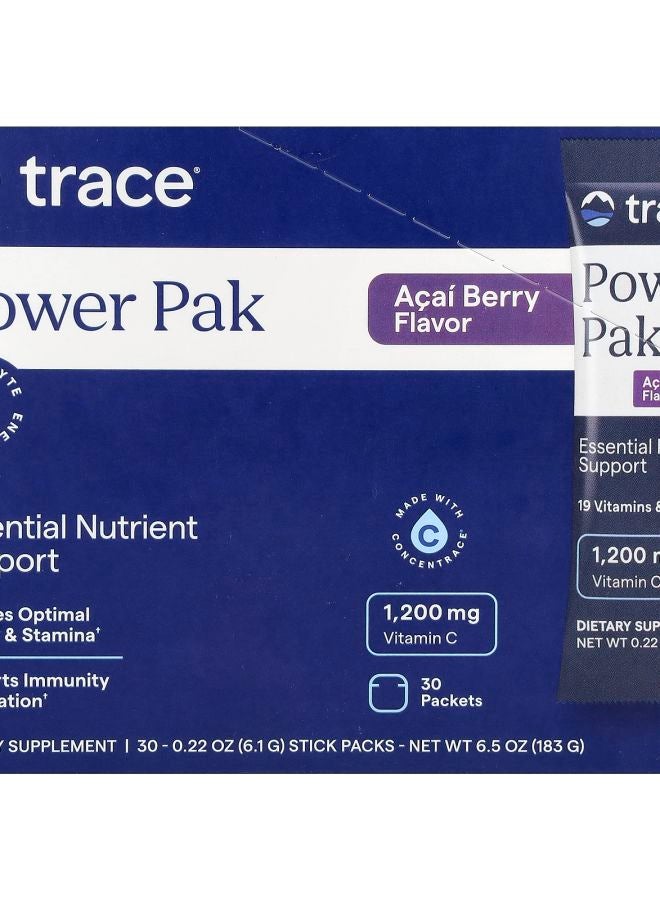TRACE Power Pak Acai Berry 30 Stick Packets 0.22 oz (6.1 g) Each - Image 1