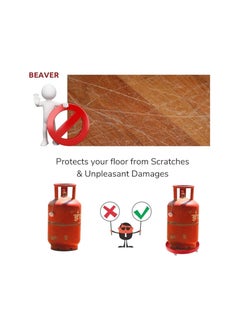 Beaver Beaver Premium Cylinder Trolley for Kitchen - Easy Movement Lpg Gas Trolley Wheel Stand (Pack of 03pc)  - Image 4