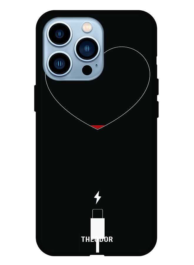 Theodor Protective Case Cover For iPhone 13 Pro Heart Battery Low - Image 1
