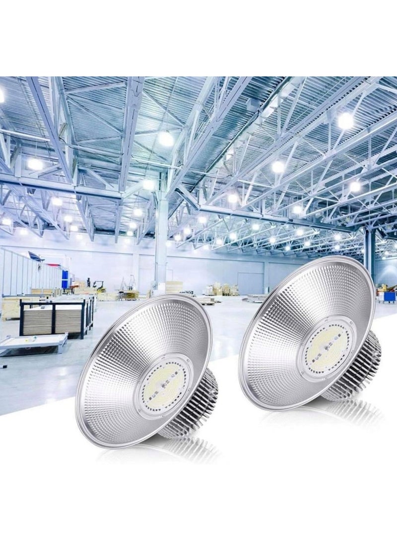 إس إل-أي إضاءة LED عالية السقف، قابلة للتعتيم، تصميم نحيف للغاية، فضي للجراج والمستودعات والمتجر واستخدام الغرفة والقاعة (200 وات)  - Image 5