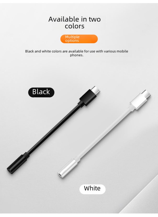 ماركة غير محددة كابل صوت رقمي/كمبيوتر رقمي - ذكر RCA إلى ذكر RCA - 6 أقدام/1.8 متر أسود - اللون: TyPEC 2 في 1 3.5 مم للشحن (الشحن، والاستماع إلى الأغاني، والتحكم في الأسلاك)  - Image 4